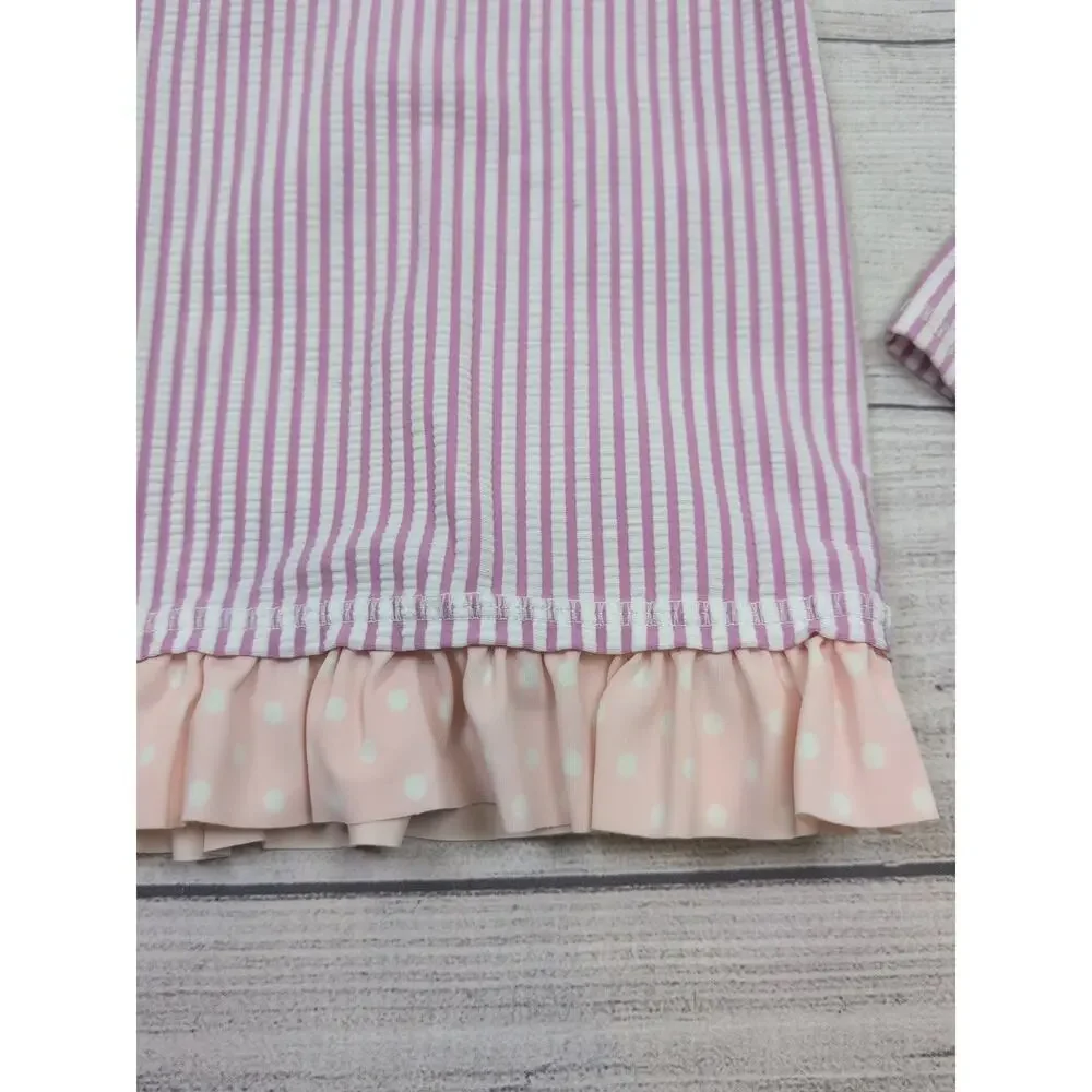 6 Ruffle Butts Seersucker Rash Guard - Picture 3 of 5